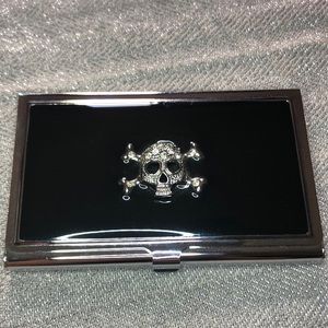 SPRING STREET Vintage Skull Business Card Holder